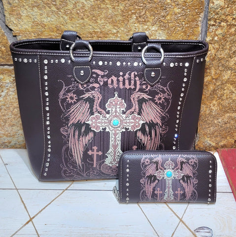 AB Faith Concealed Carry Tote/ Wallet Set