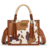 Cow Print Crossbody Tote