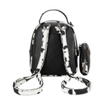 Cow Print Mini Backpack w/ Coin Pouch