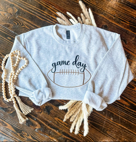 Game Day Embroidered Crewneck