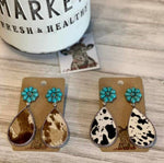 Cowhide Drop Earrings